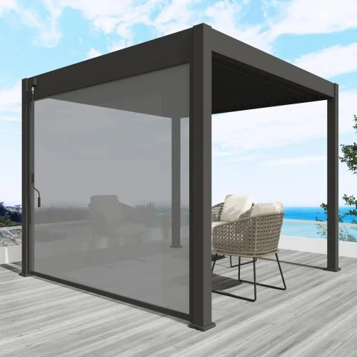 Zeus Pergola Wind Screen 4m - Dark Grey