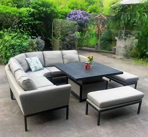 u-shaped garden furniture set