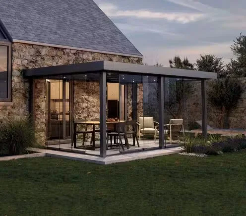 garden with veranda