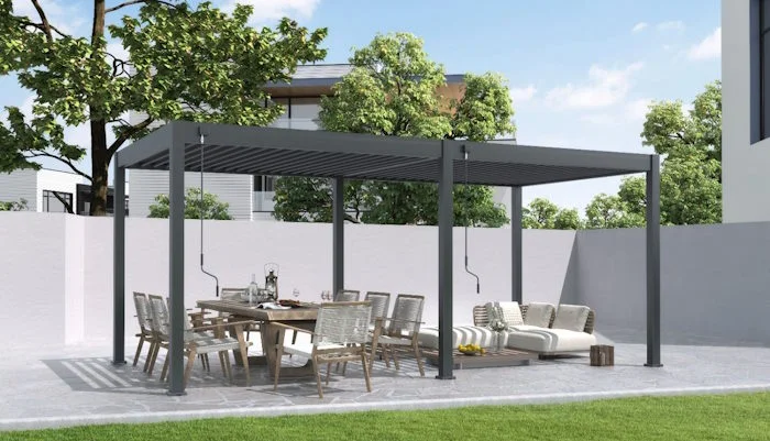 zeus pergola charcoal