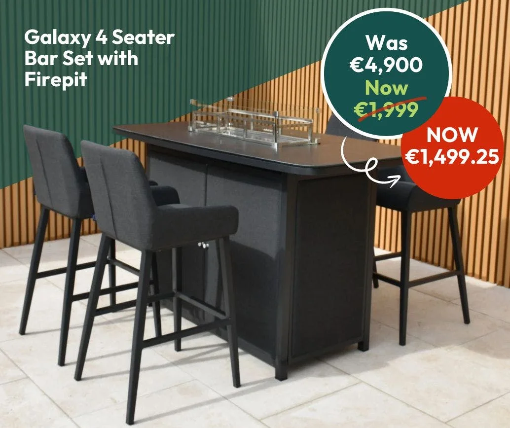 Galaxy 4 Seater Bar Set with Firepit