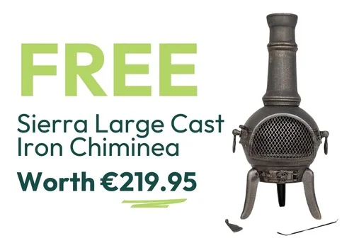 Free Chiminea with all corner patio sets