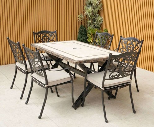 cast stone top dining set