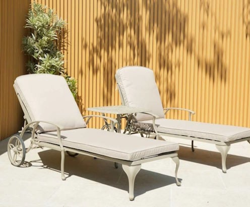 cast aluminium sun loungers