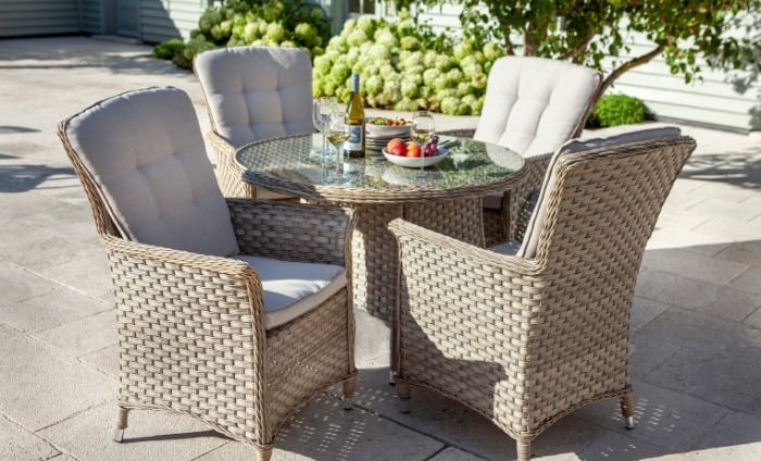 4 seat rattan dining set