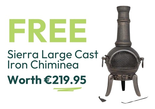 Free Chiminea with all corner patio sets
